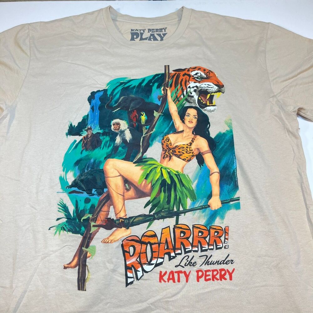 New KATY PERRY Play Roar Concert Tour T SHIRT Sz Mens XL Pop